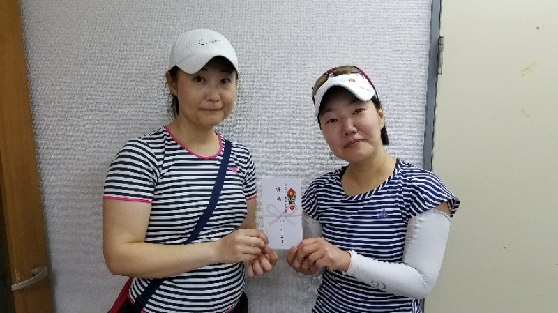 ビギナー女子D　6月大会優勝　坂本・山下ペア