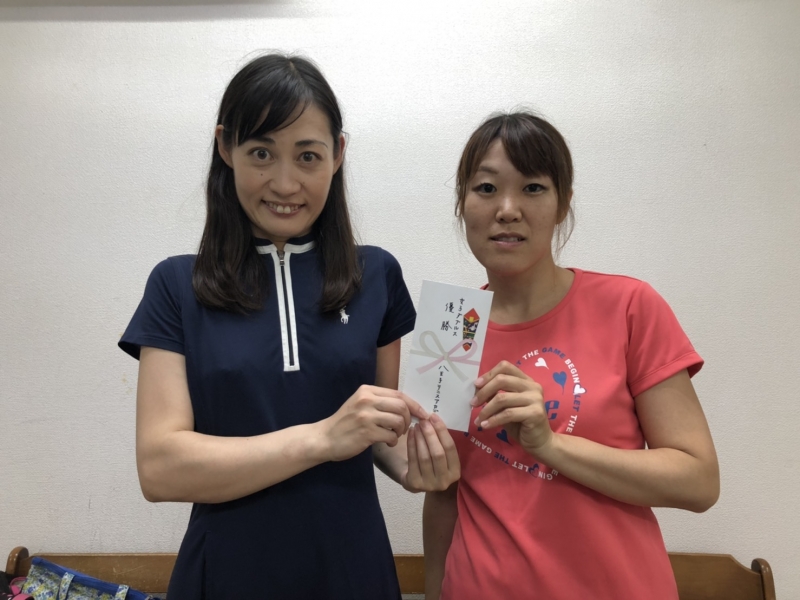 2020　中級女子6月大会 　優勝 佐藤・山田ペア　