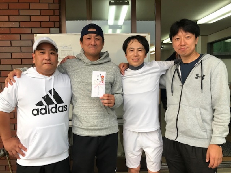 2021　男子ダブルスチーム戦（中級クラス）　優勝　大磯テニス（髙山・馬場・荻野・野村）