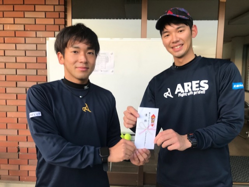 年末男子ダブルス　Aクラス　優勝　平林・石川　組