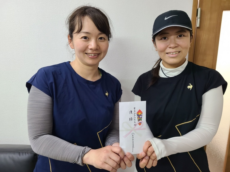 2022 中級女子4月　優勝　福山・北崎　組　