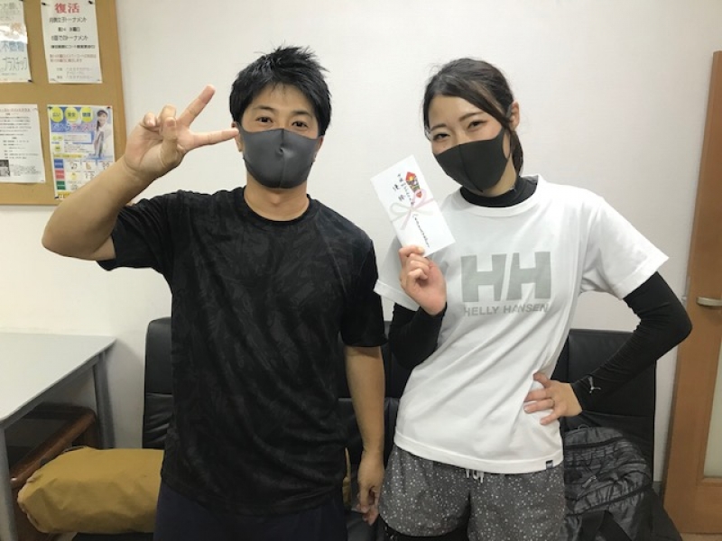 中級MIX優勝　指宿・浜田　組