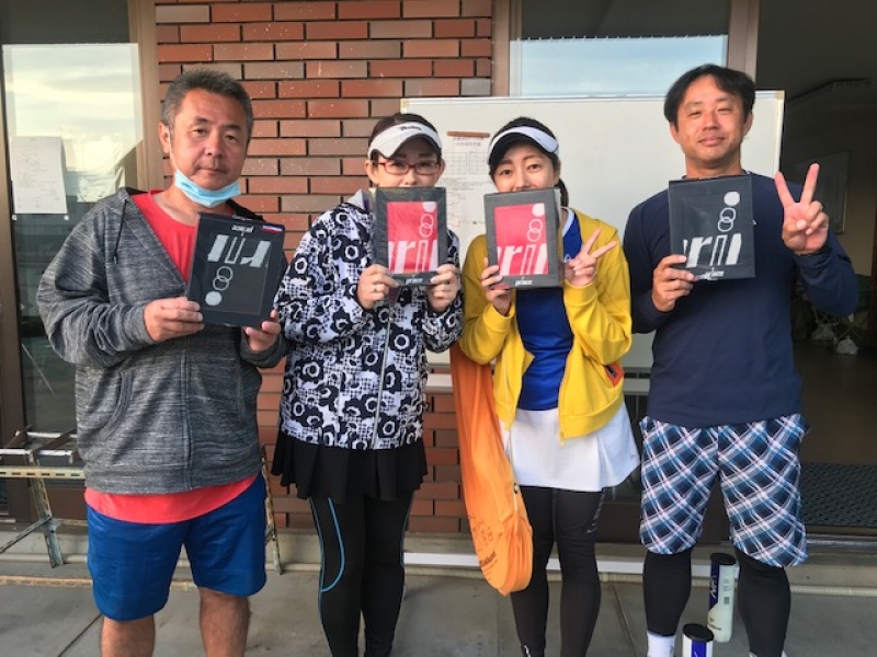 2022　中級MIXDチーム戦　準優勝　準優勝　ちきんはーと　（千代田様・米倉様・粟屋様・吉田様）						 			