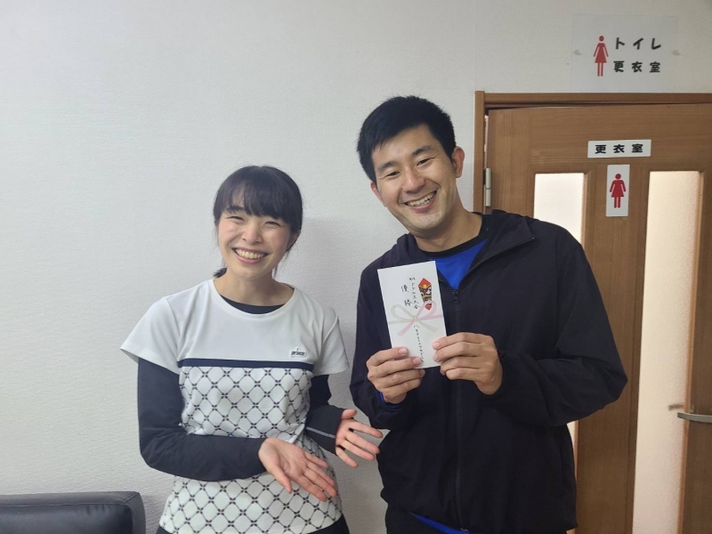 2022　中級MIX11月大会　優勝　山口・壇　組