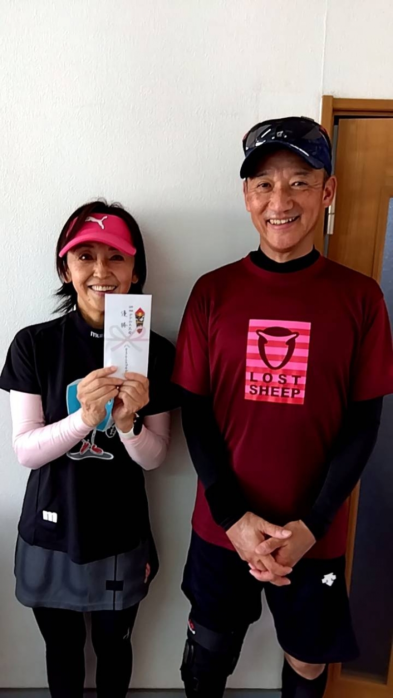 100MIXＤ優勝　川上・鳥海　組　