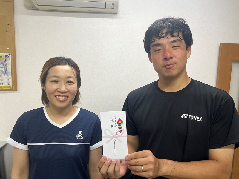 ビギナーMIX　5月大会優勝　　奥村・鬼島組