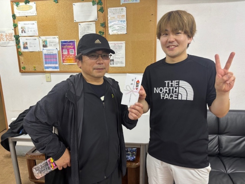 2025　中級男子 6月大会　優勝 　谷崎・谷崎　様