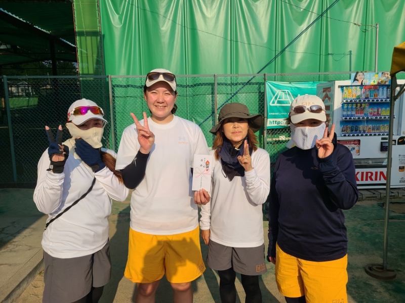 2025マンスリーレディースカップ　チーム戦　6月18日（オープン） 優勝　水曜日どうでしょう(八島、尾嵜、田村、堤)様