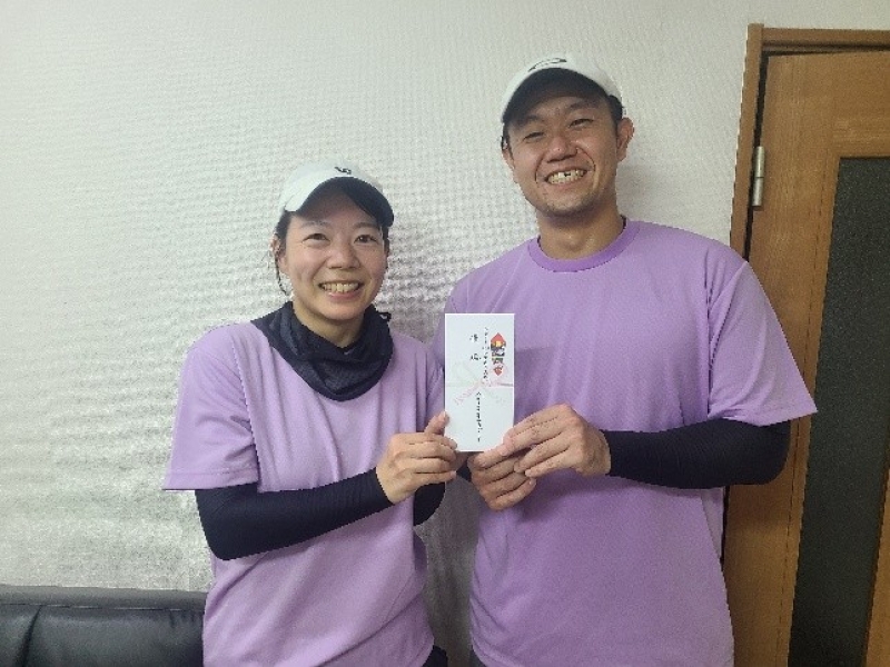 ビギナーMIXD午後の部　優勝　中川・中川　様
