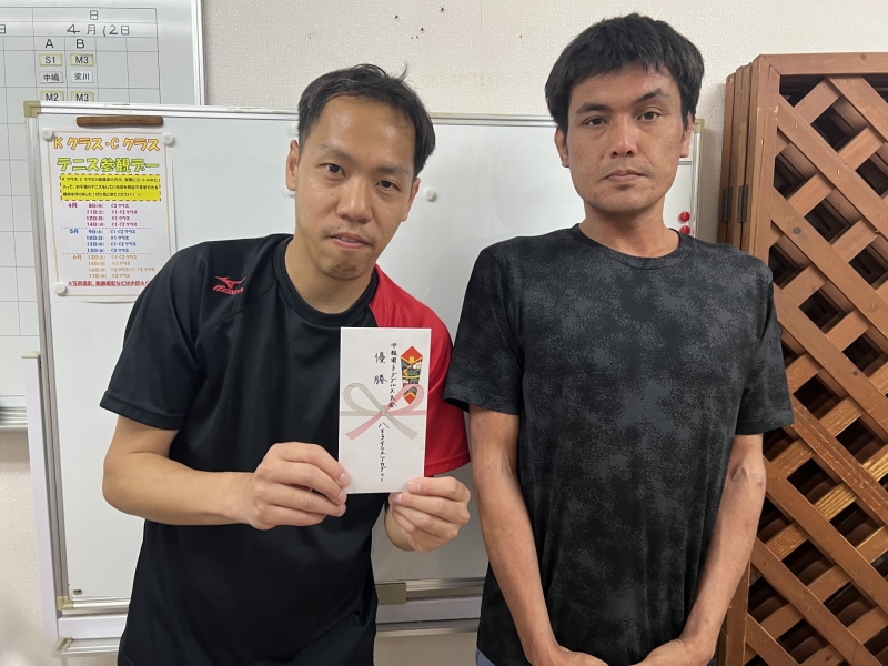 2026　中級男子 4月大会　優勝 　松本・王本ペア　(東急あざみ野テニスガーデン)