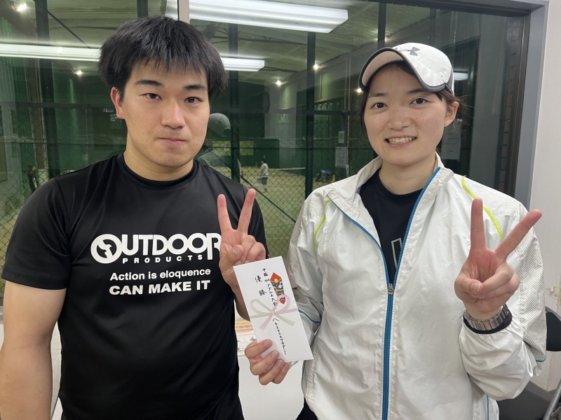 2026 中級MIX　５月大会　優勝　森本・神山ペア