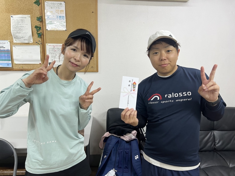 ビギナーMIX　優勝　　松渕・飯島　ペア