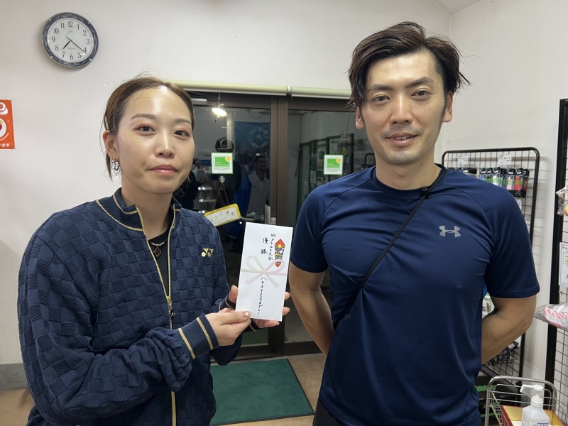 2026 中級MIX　６月大会　優勝　西田・小山　ペア