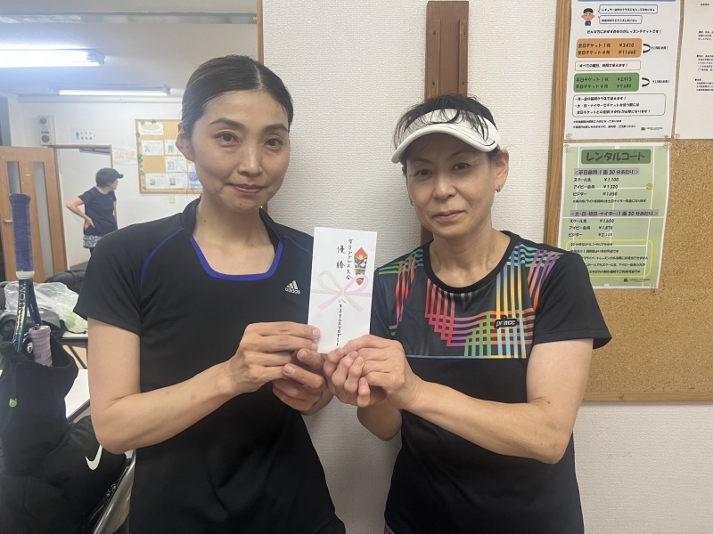 2026　中級女子6月大会　優勝 土方・町田　ペア