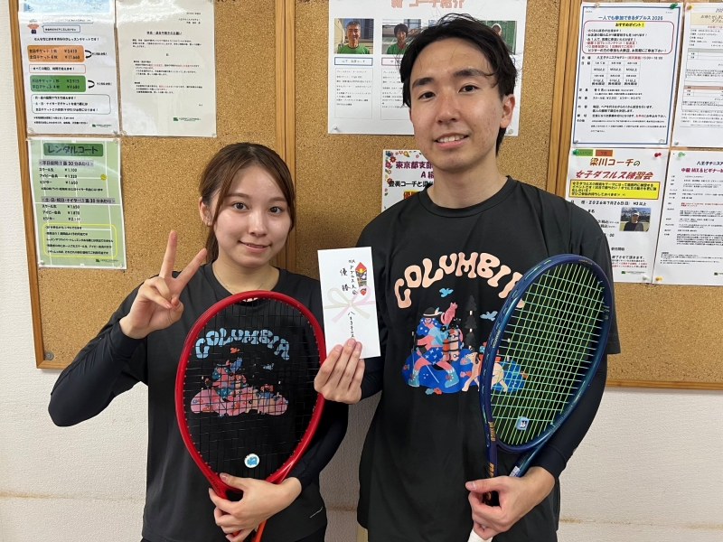 2026 中級MIX　７月大会　優勝　本田・鈴木　ペア