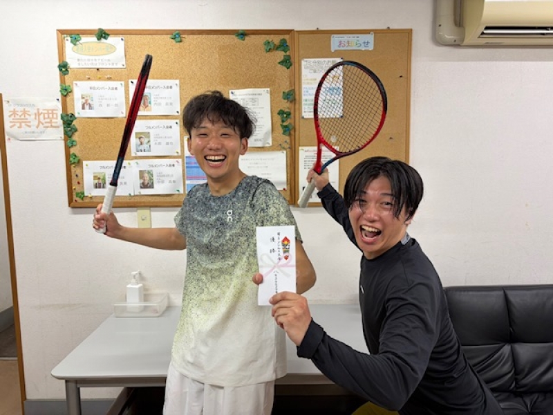 2026　中級男子ダブルス　７月大会　優勝　樋口・佐藤ペア