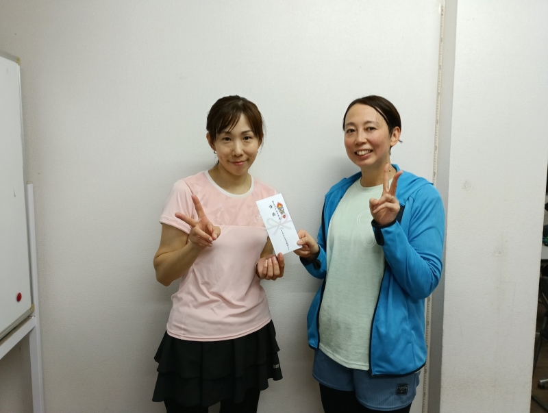 2026　中級女子9月大会　優勝 吉田・清水　ペア